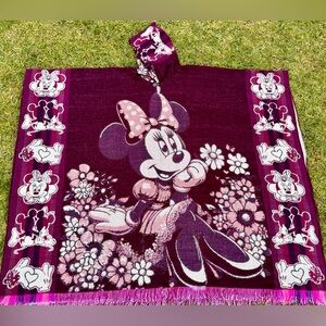 Adult size Minnie alpaca poncho, unisex, one size, handcrafted in Ecuador.